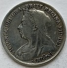 1894 Queen Victoria 3d Threepence Coin 9 25 Silver Very Fine Grade