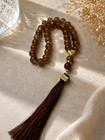 33 Bead Muslim Tasbih Prayer Beads Brown Misbaha Rosary Islamic Gift With Tassel