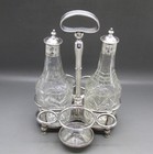 Antique Rare Queen Anne Solid Britannia Silver Cruet Stand 900g C adam Lon 1702