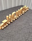 Personalized Wooden Name Train Set  henry  Natural Wood Letter Toy Train Decor
