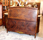 French Antique Louis Xvi Rosewood Queen Size Bed With Rails   Slats