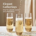 48 Pk Plastic Champagne Flutes 9oz  Clear Shatterproof For Parties And Events