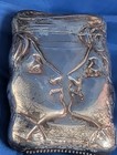 Art Nouveau R  Blackinton Sterling Silver 2 5    Match Vesta 2 Sided Kissing Faces