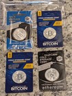 Bitcoin  Ethereum And Dash Coin  999 Silver Cold Storage Wallet Coin  collect 