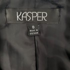 Kasper Women s Blazer Size 8 Black Long Sleeve Herringbone 2 Button Career Wear