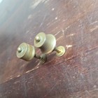 2 - Vintage Dollhouse Miniature Brass Table Lamps  1 75  Tall