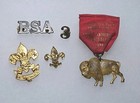  rare  1930 Scout Jamboree Buffalo Award Pin   Vintage Boy Scouts Brass Bsa Pins