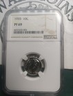 1955 10c Roosevelt Dime Ngc Pf 69 Cameo E100