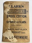 Antique 1880 s Clark s D n  T Spool Cotton Victorian Trading Card