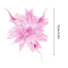Women Dance Wedding Party Hair Clip Flower Feather Hairpin Fascinator Brooch    