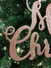 Merry Christmas  Ornament Large Christmas Pink Glitter D  cor 11 In