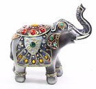 Feng Shui 6 5  Dark Gray Elephant Trunk Statue Lucky Figurine Gift Home Decor