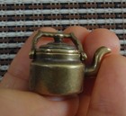 Vintage Style Pure Brass Copper Mini Handle Teapot Statue For Home Decor