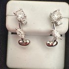 925 Sterling Silver 2 0 Ctw Moissanite Heart Drop Dangling Stud Earrings 
