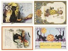 12 Halloween Postcards Reproduction Vtg Antique Junk Journal Ephemera Tags