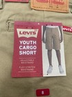 Levi s Cargo Shorts Youth Boys Adjustable Waistband Khaki