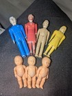 Renwal Family Jointed Dollhouse Articulated Metal Rivet Mom Dad Boy Girl Plus Bb
