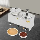 17 13 8 27 15 75in Silver Double Electric Cheese Warmer W  Pump And Laddle 110v