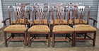 Set Of 8 Councill Chippendale Style Solid Mahogany Dining Chairs