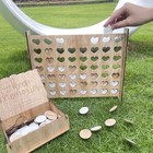 Wedding Guest Book Alternative personalized Rustic Heart Shaped Wooden Drop 