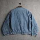 Vtg Sears Work N Leisure Denim Jacket Mens L Blue Blanket Lined Workwear Detroit