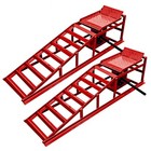 2 Pcs Heavy Duty Auto Car Truck Service Ramps Lifts Hydraulic Lift 5 Ton Jack