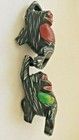 Hanging Monkeys  Wood Painted  Set Of Two    New   3008
