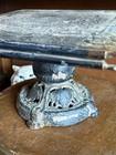 Antique C 1890   1915 Cast Metal Pedestal Display Stand   Black Patina