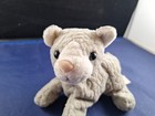 Vtg Animal Alley Commonwealth Toy Quilted Gray Cat Beanbag Plush  16fb