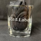 Johnnie Walker Red Label Frosted Logo Square Rocks Glass Rare Set Of 2 New