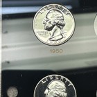 1950-1964 Washington Quarter Silver Proof 15 Coin In Capital Plastics -missing 2