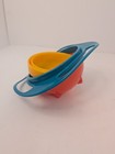 Gyro Bowl With Lid  360 Spill Resistant  For Baby And Kids  Orange teal