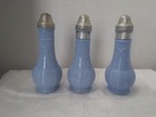 Jeannette Glass Opaque Blue Delphite Salt And Pepper Shakers Total Of 3