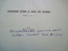 Stephen King s Bag Of Bones - Actor William Schallert s Signed Personal Script 