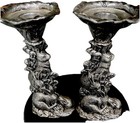 Arthur Court Rabbit Bunnies Taper Candle Holders  1992  Set Of 2