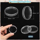 20pcs 40mm Silver Dollar Coin Holders Round Plastic Coin Capsule Acrylic