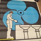 Vintage Original Safety Poster 1988 Industrial Art Ventilation