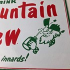 Vintage Mountain Dew Sign - Yahooo Hill Billy Soda Gas Station Porcelain Sign