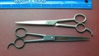 Vintage Lot Of 2 Barber Scissors 7  Professional Hair Stylist  revlon Brazil And