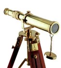 Brass Telescope With Wooden Tripod Stand Maritime Nautical Vintage Desk D  cor