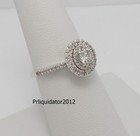 1 2ct Natural Diamond Halo Frame Engagement Wedding Bridal Ring 10k White Gold