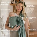 Ring Sling Baby Carrier 0-36 Months 35 Lb Standard 74 Sparrow Bronze Adjustable
