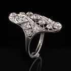 Vintage Victorian Style Labcreated Diamond Artnouveau Engagement 14k Goldfn Ring