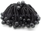 100pcs 9  Black Ball Bungee Bungie Cord Heavy Duty Canopy Tarp Tie Downs Straps