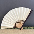 Phoenix   Plum Branch Folding Fan Japanese Antiques Art Decor Royal Gold Color