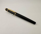 Vintage Cartier Diabolo Black Gold Plated Rollerball Pen