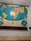 Vintage Cram   s Europe George F  Cram Co  Pull Down School Wall Map  1940 s 50 s