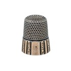 Antique Simon Brothers Panel Gold Plated Thimble Size 8