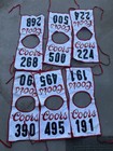 Vintage Coors Banquet Beer Race Bibs Lot Of 6 Racing Cloth Ski 80s 500