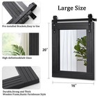 Black Framed Wall Mirror Large Barn Door Style Wood Mirrors Rectangle Decorat   